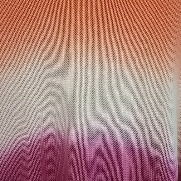 Lou & Grey Dip Dyed Pink & Orange Hooded Pull Over sweater Women’s Size small - Picture 4 of 9